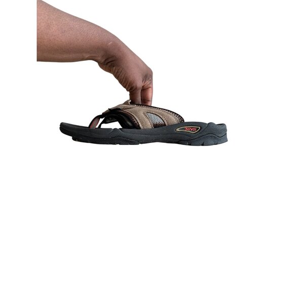 Teva Sandals Shock Pad Slip-On Black & Brown Size 8 M Comfortable & Durable - Picture 2 of 11